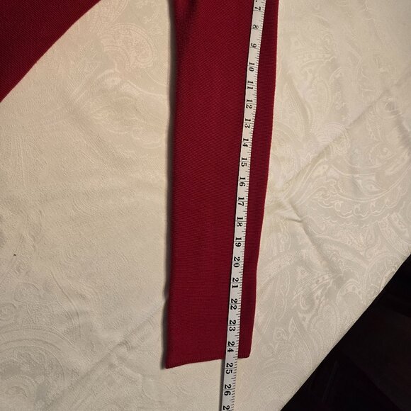 Talbots plus size open front red cardigan sweater - Picture 8 of 10